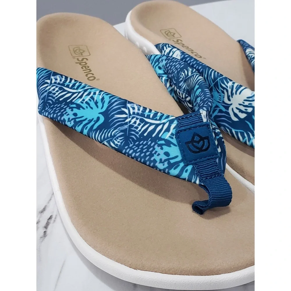 12 WIDE Spenco Victoria Walking Flip-Flop Comfort Tropical Vacation Thong WACO